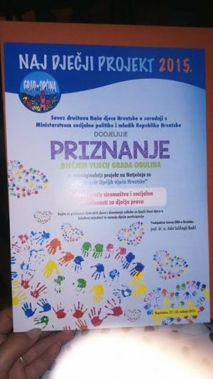 Djecje gradsko vijece Grada Ogulina napravilo Naj-projekt u 2015. godini